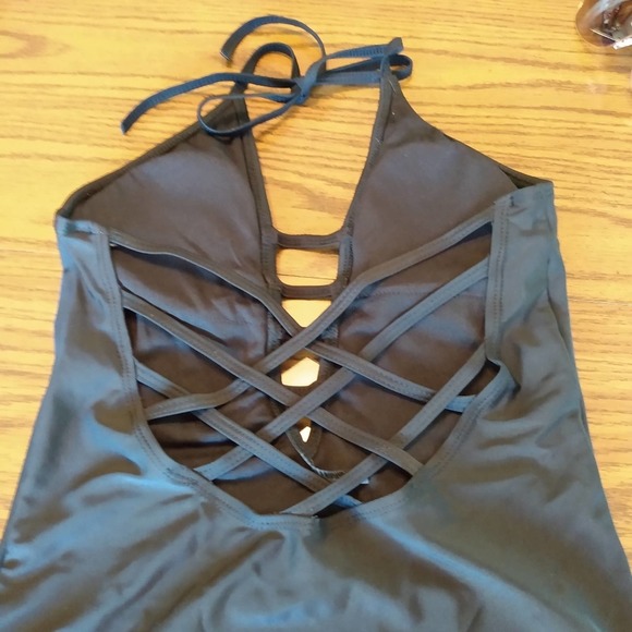 One piece black halter swimsuit - Picture 5 of 5